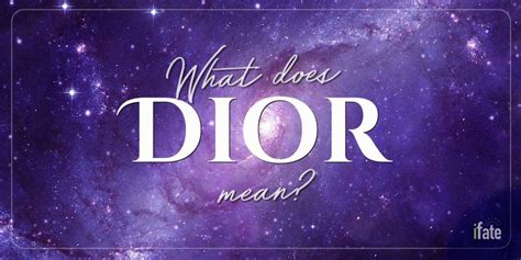 does dior mean god|dior meaning slang.